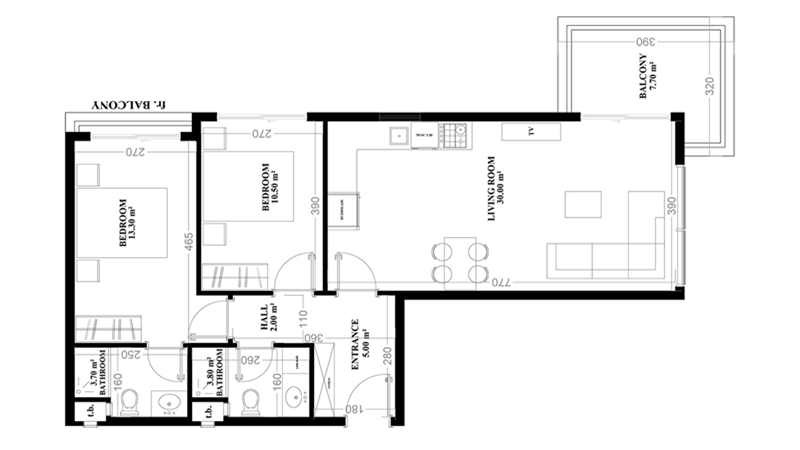 Apartment in Alanya, Türkei, 91 m² - Foto 2