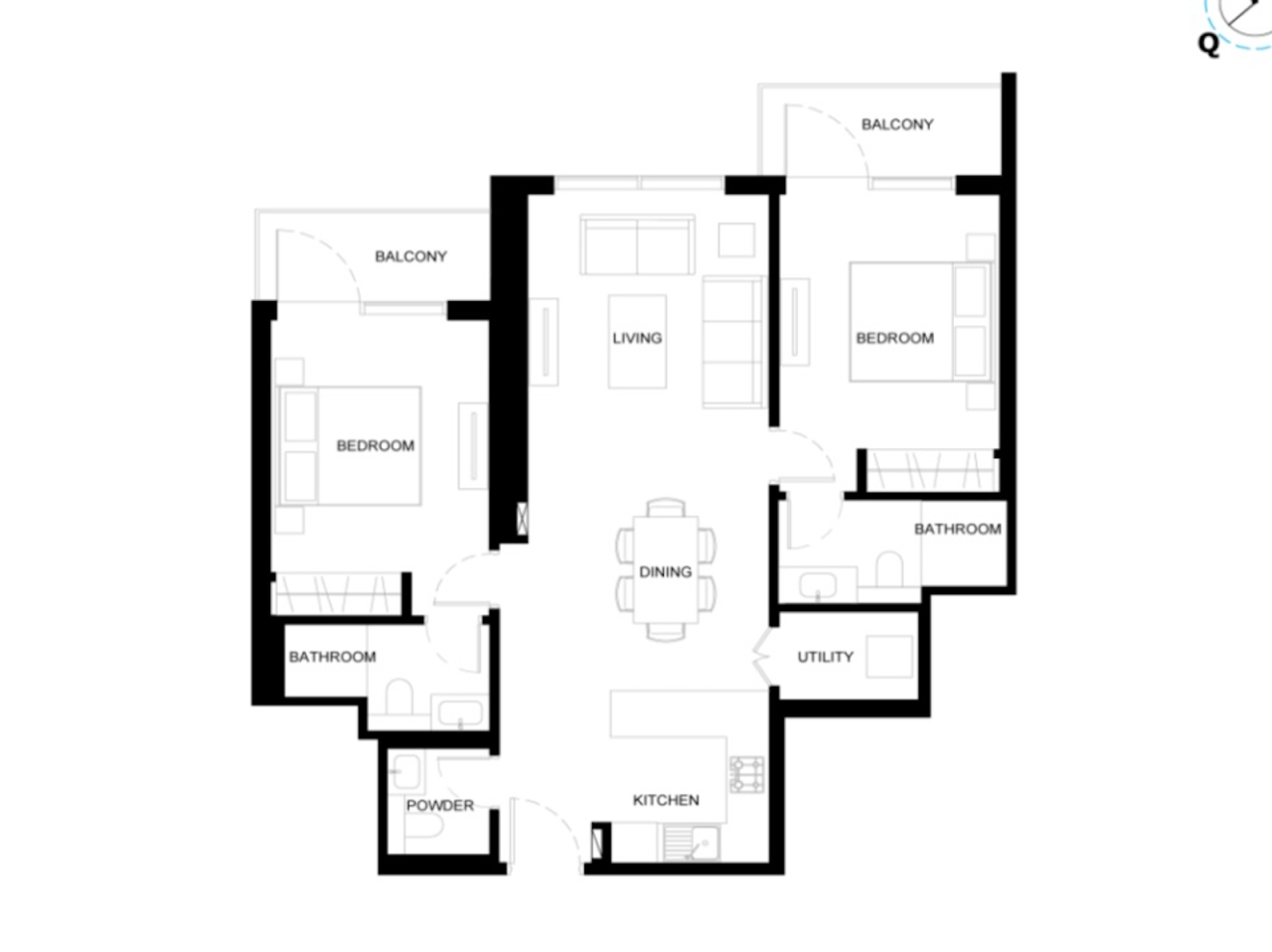 Apartamento en Dubái, EAU, 100 m² - imagen 1