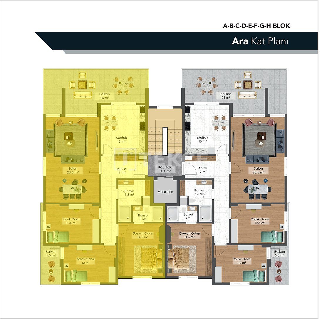 Appartamenti Gemlik, Turchia, 192 m² - foto 17