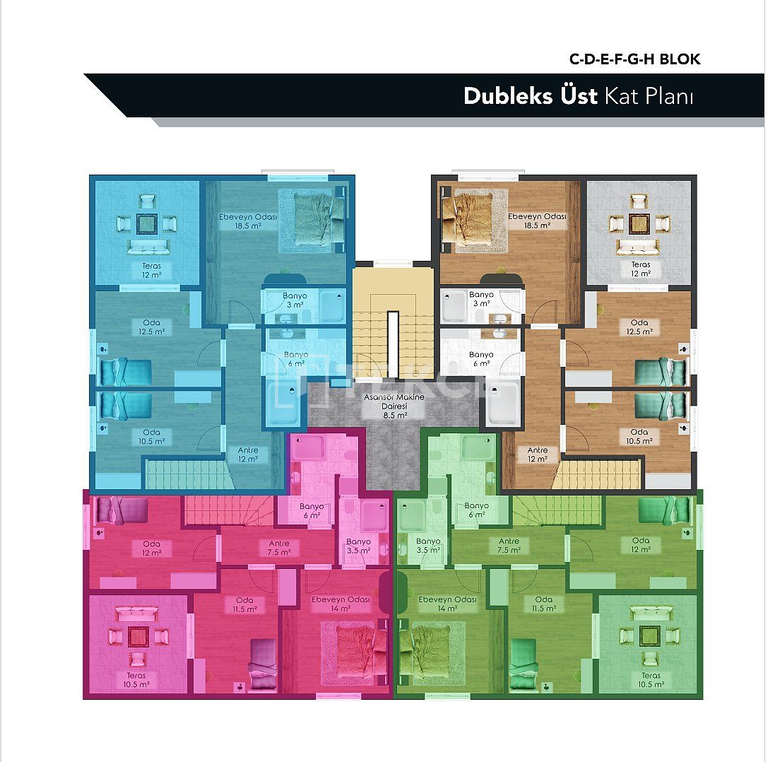 Appartamenti Gemlik, Turchia, 192 m² - foto 19