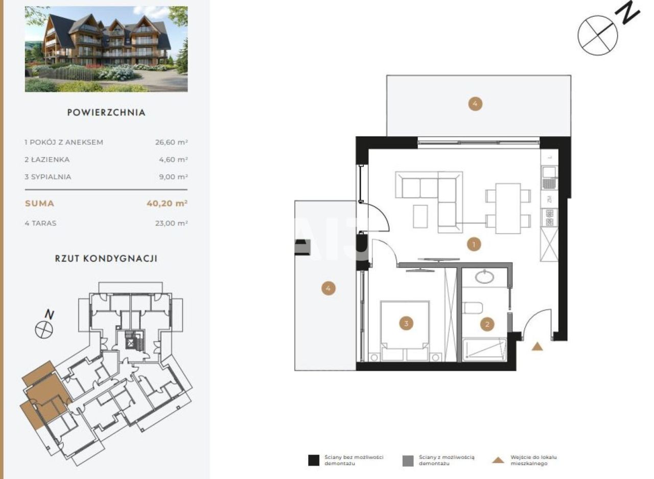 Apartment Białka Tatrzańska, Poland, 40.2 m² - picture 2