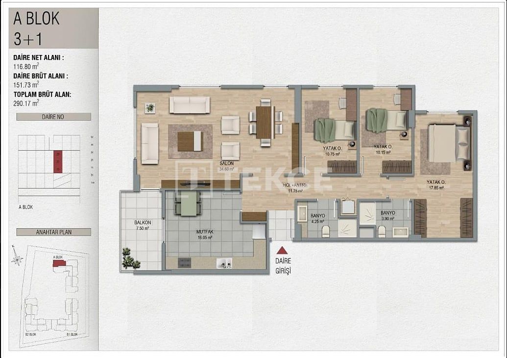 Apartment in Pendik, Turkey, 81 m² - picture 15