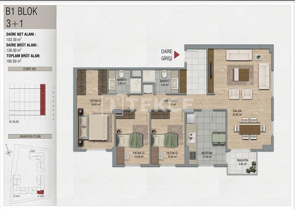 Apartamento en Pendik, Turquia, 133 m² - imagen 19