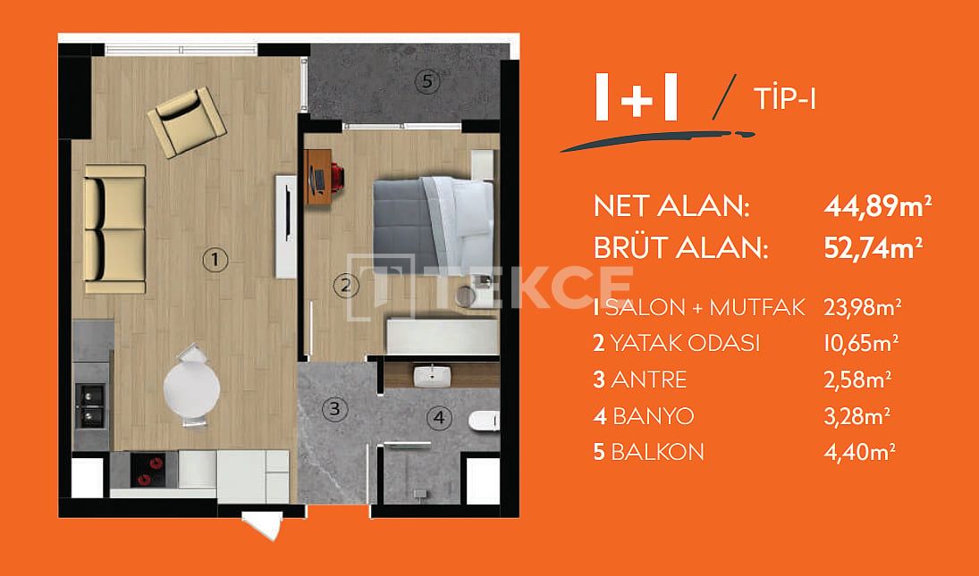 Apartamento en Ankara, Turquia, 53 m² - imagen 19