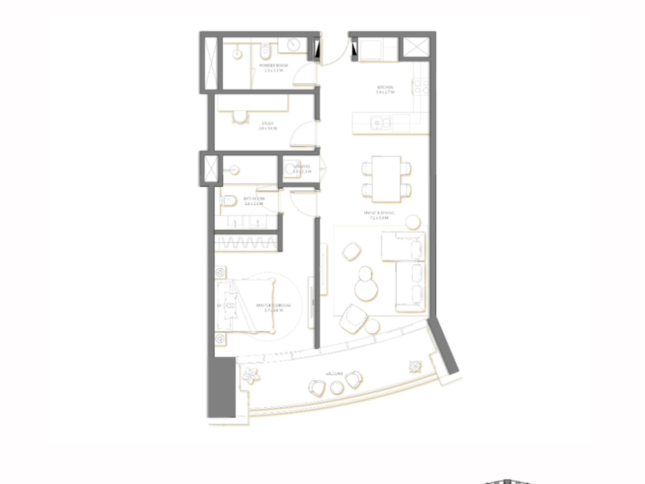 Apartment in Dubai, UAE, 99 m² - picture 2