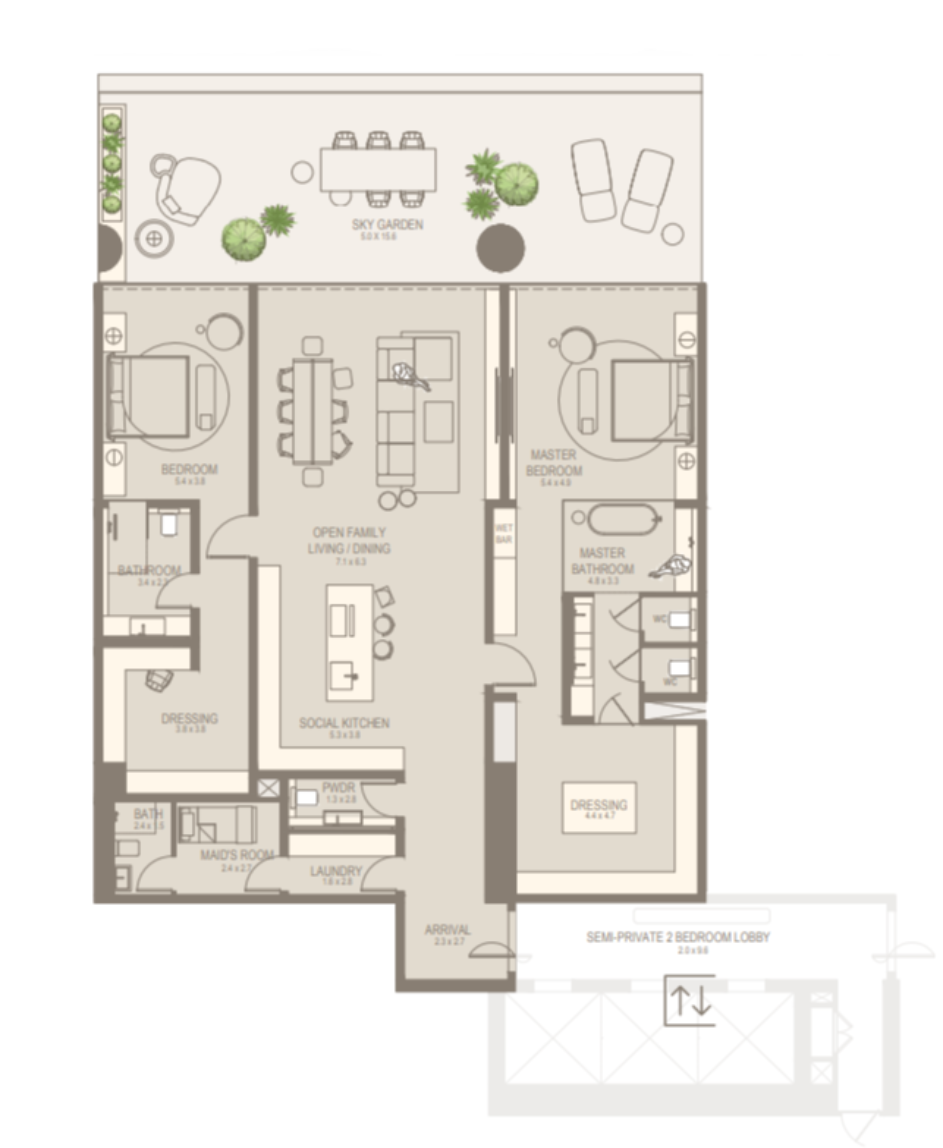 Appartamento a Dubai, EAU, 325 m² - foto 8