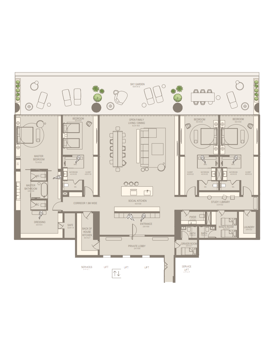 Wohnung in Dubai, VAE, 688 m² - Foto 8