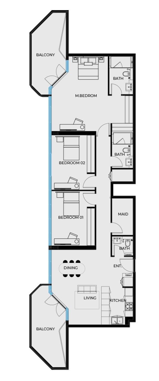 Flat in Dubai, UAE, 154.74 m² - picture 18