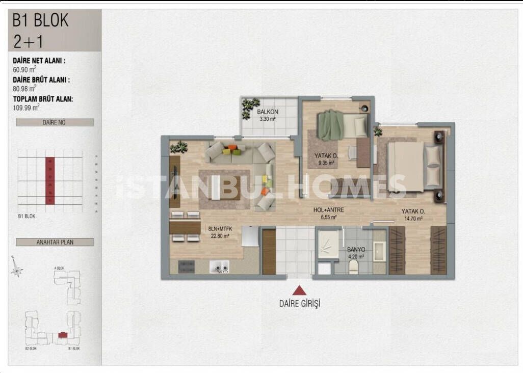 Apartment in Pendik, Türkei, 133 m² - Foto 16