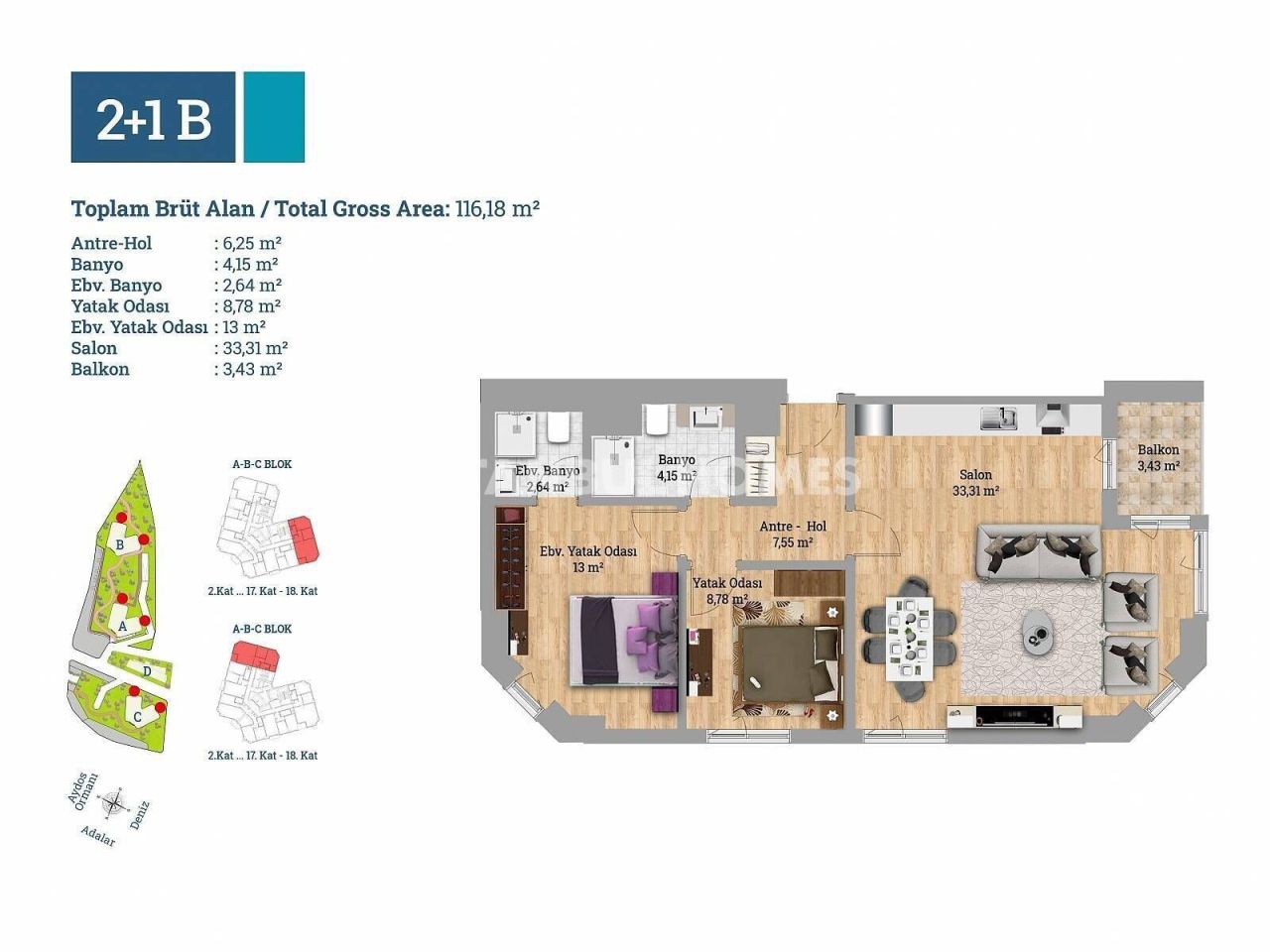 Apartment in Kartal, Turkey, 123 m² - picture 18