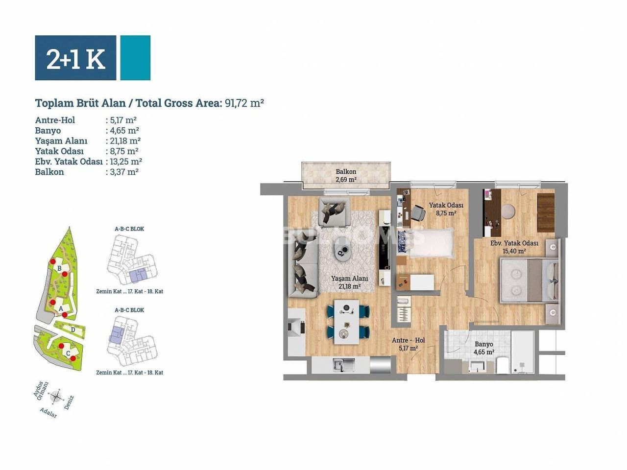 Apartment in Kartal, Turkey, 123 m² - picture 19