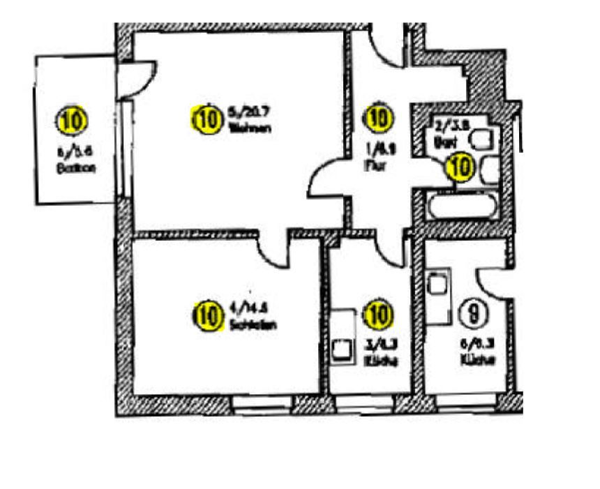 Apartment in Düsseldorf, Deutschland, 55 m² - Foto 4