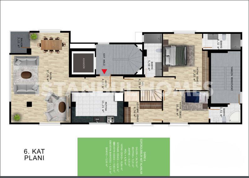 Appartement à Istanbul, Turquie, 150 m² - image 9