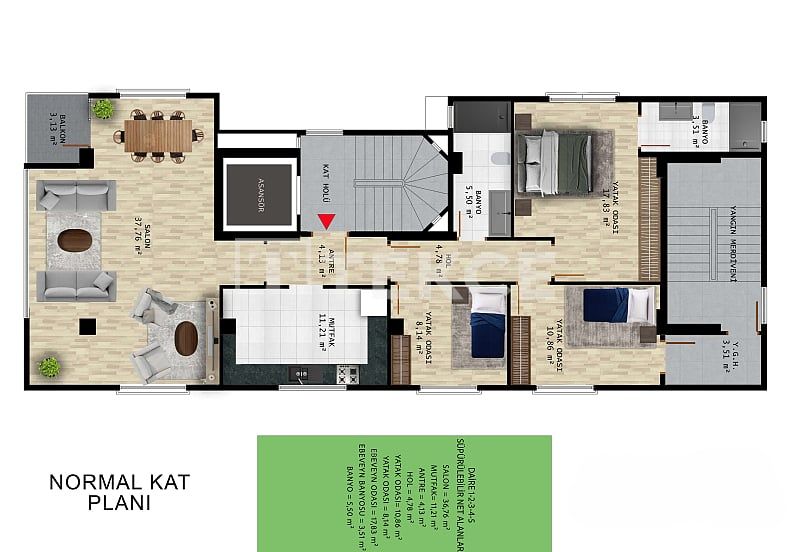 Appartement à Istanbul, Turquie, 150 m² - image 12