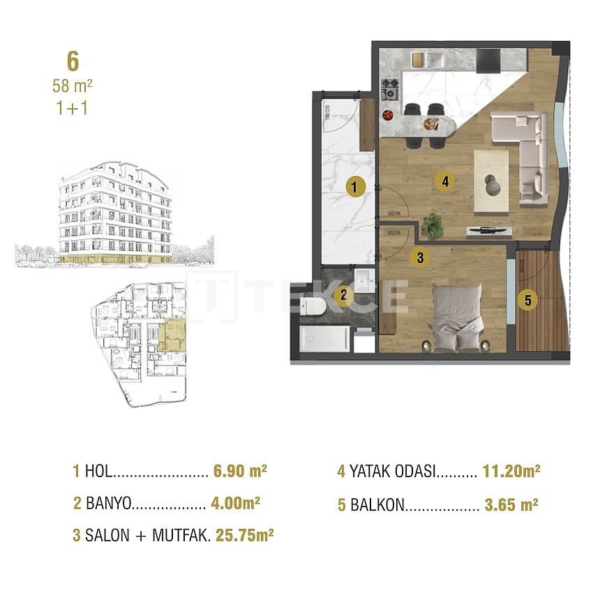 Apartamento en Antalya, Turquia, 58 m² - imagen 19