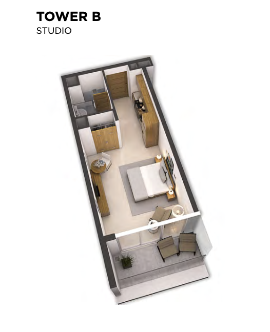 Flat in Dubai, UAE, 37 m² - picture 6