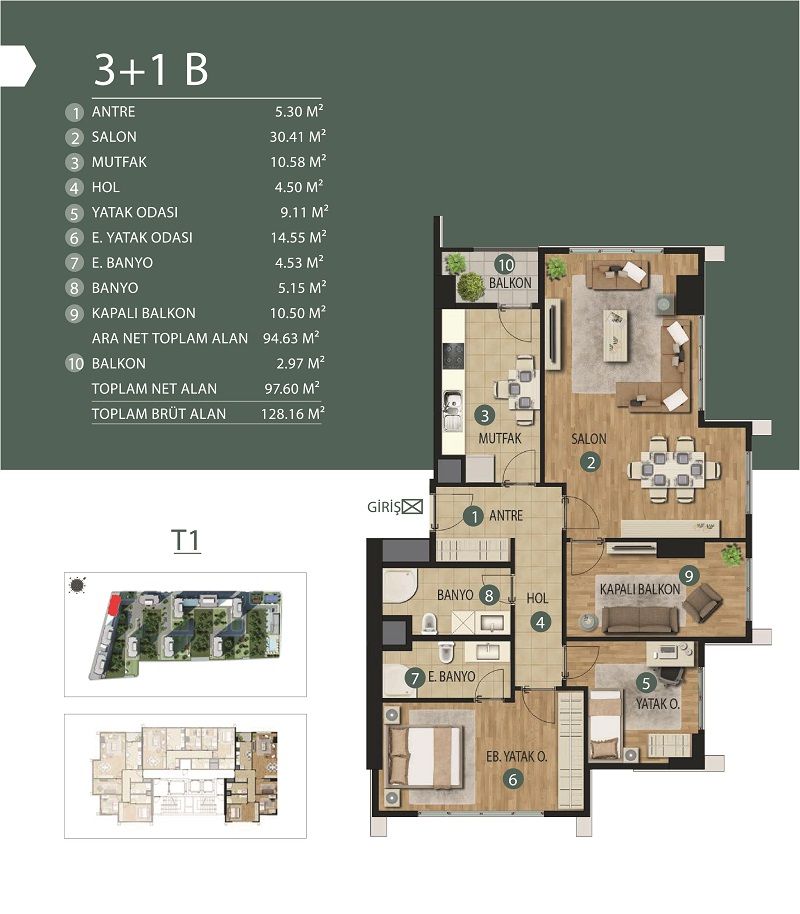 Apartment in Kartal, Turkey, 54 m² - picture 9