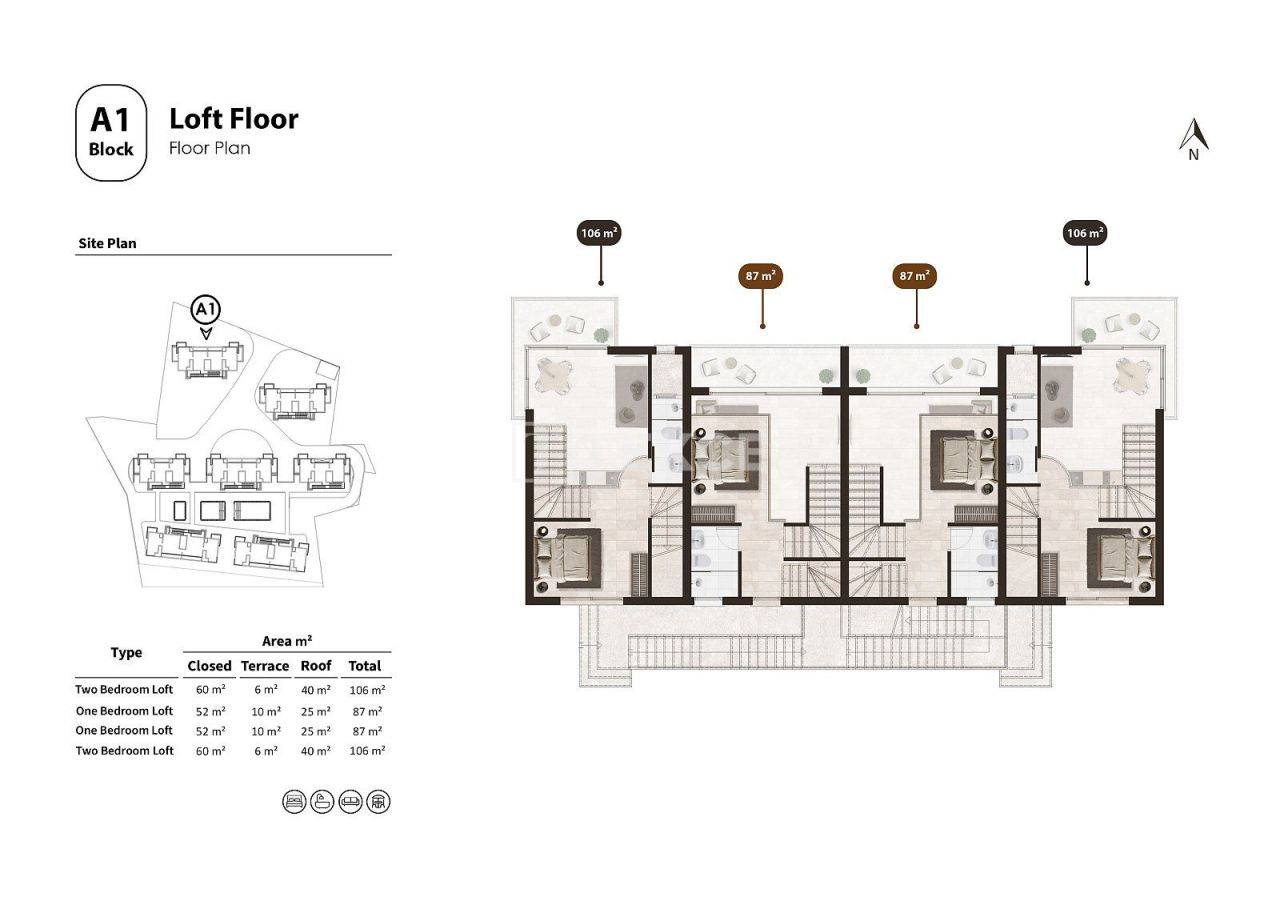Penthouse in Gazimağusa, Zypern, 106 m² - Foto 18