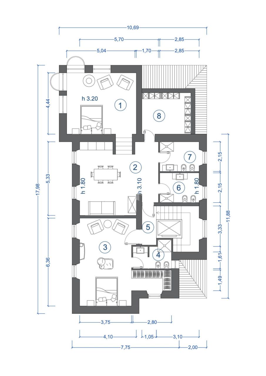 Villa sul Lago di Garda, Italia, 457 m² - foto 17