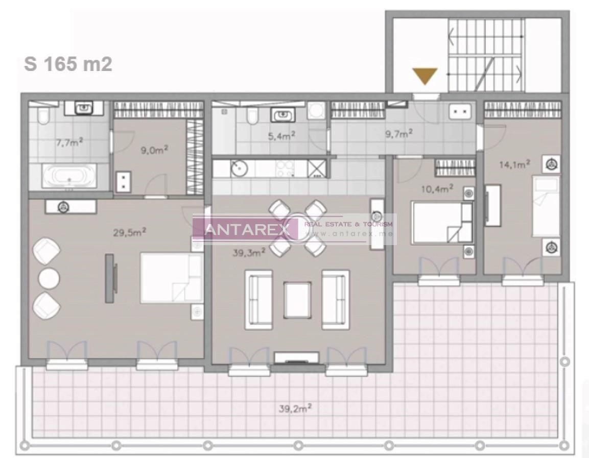 Apartment in Kumbor, Montenegro, 165 m² - Foto 16