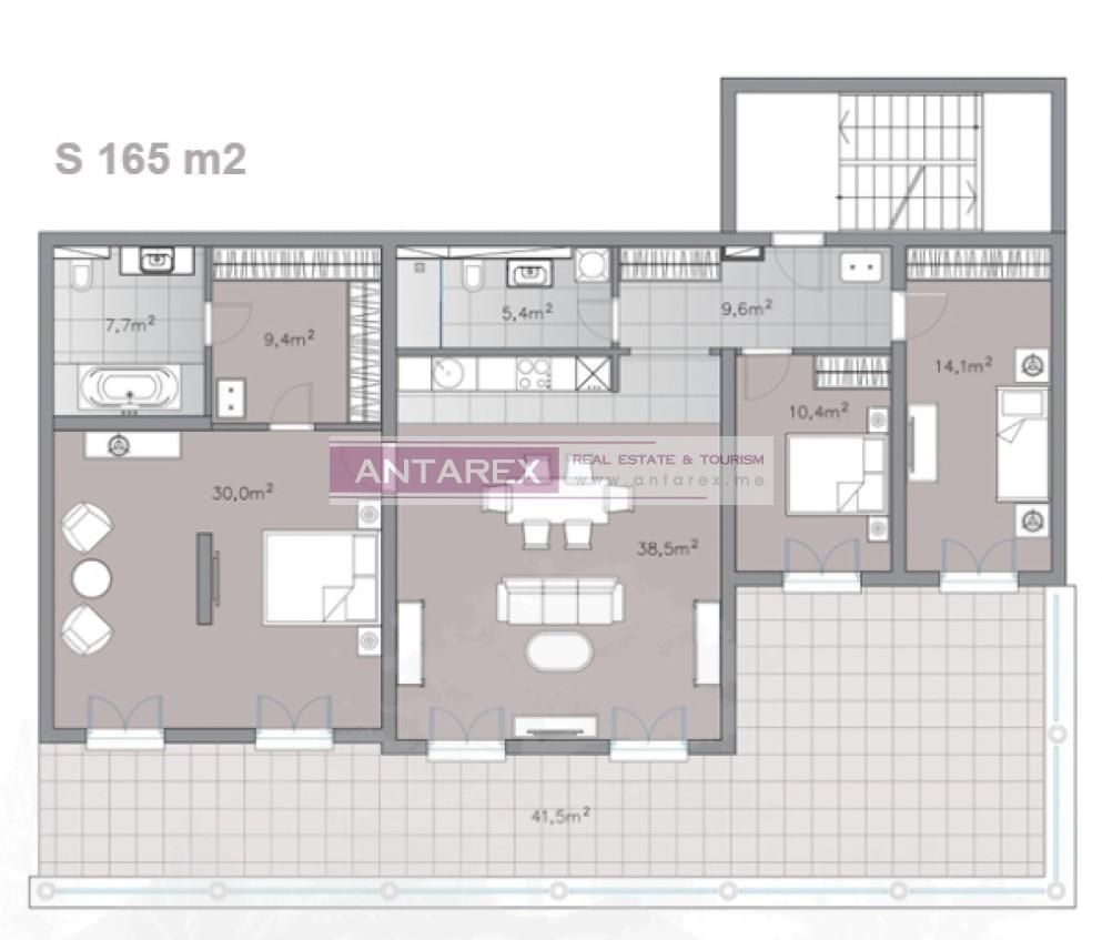 Apartment in Kumbor, Montenegro, 165 m² - Foto 17