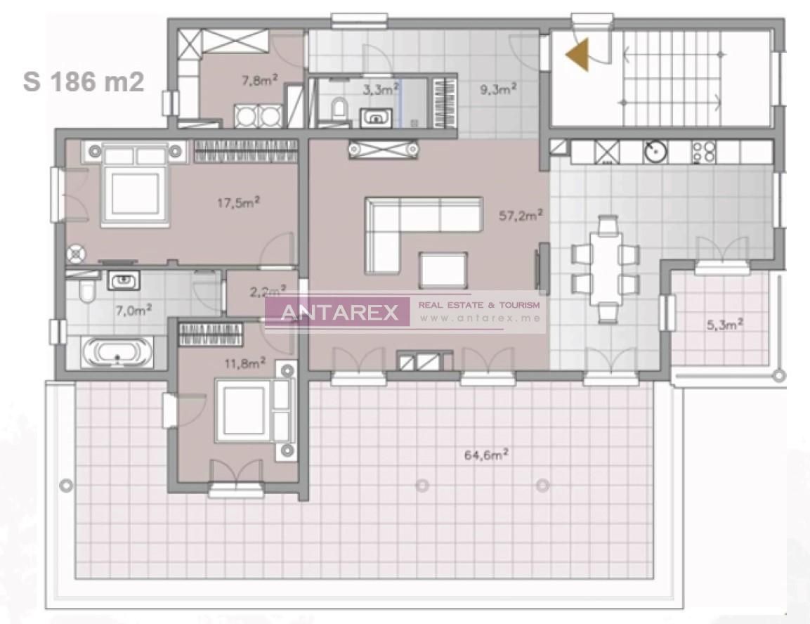 Apartment in Kumbor, Montenegro, 165 m² - Foto 18