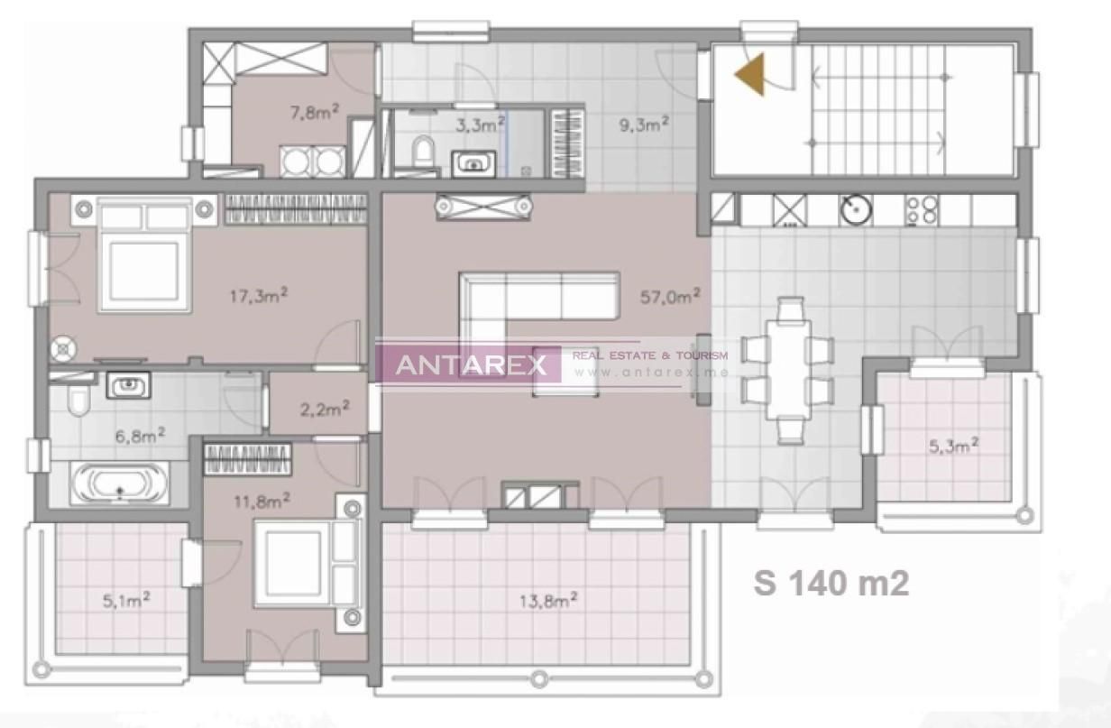 Apartment in Kumbor, Montenegro, 165 m² - Foto 19