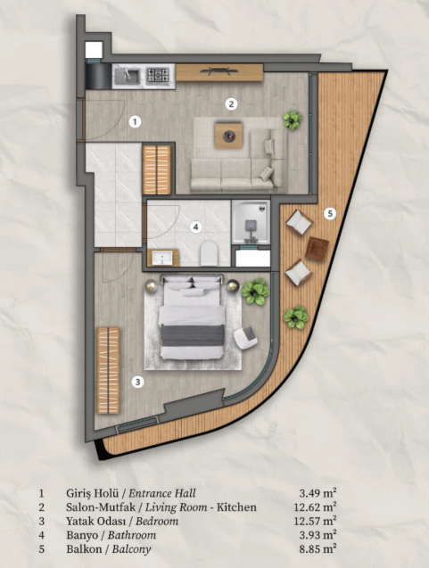 Appartamenti a Istanbul, Turchia, 68 m² - foto 12