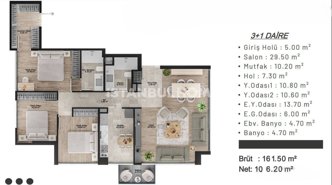 Apartment in Istanbul, Turkey, 161 m² - picture 2