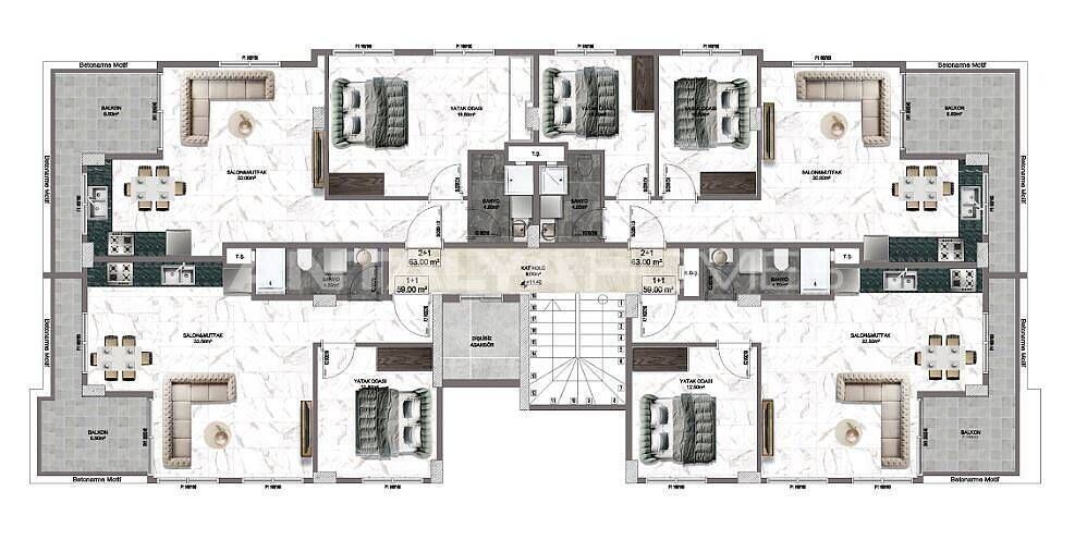 Attico a Alanya, Turchia, 145 m² - foto 18