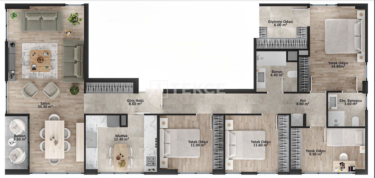 Apartment in Istanbul, Türkei, 190 m² - Foto 4
