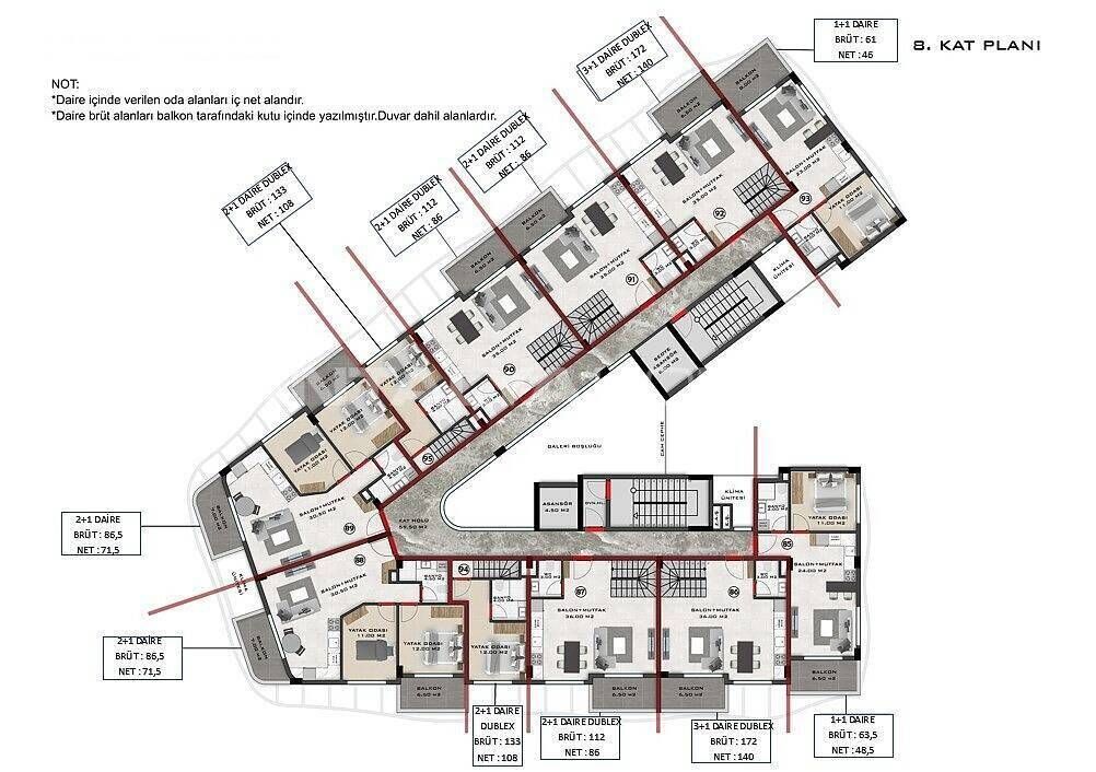 Appartamenti a Alanya, Turchia, 60 m² - foto 11