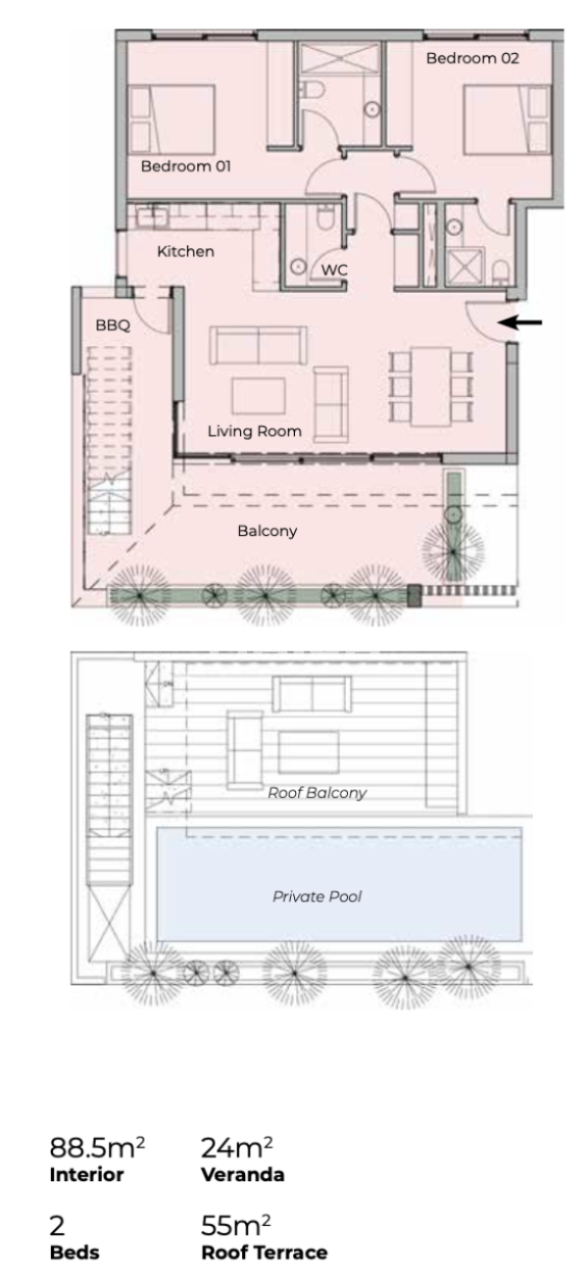 Appartamenti a Limassol, Cipro, 88.5 m² - foto 2