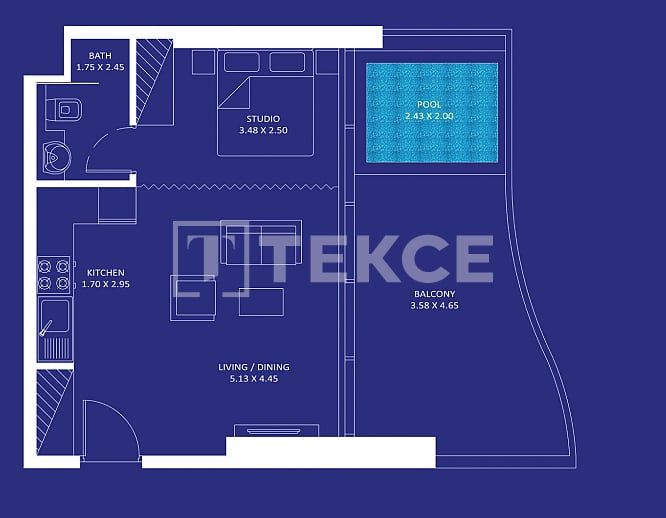 Apartment in Dubai, UAE, 70 m² - picture 19