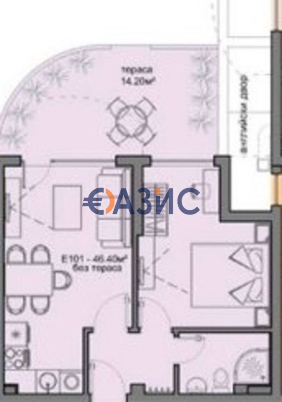 Apartment in Sveti Vlas, Bulgarien, 46.4 m² - Foto 3