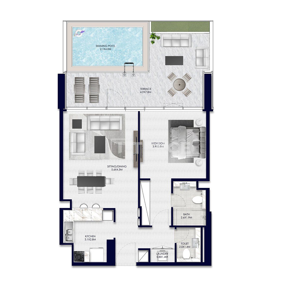 Ático Yas Island, EAU, 171 m² - imagen 10