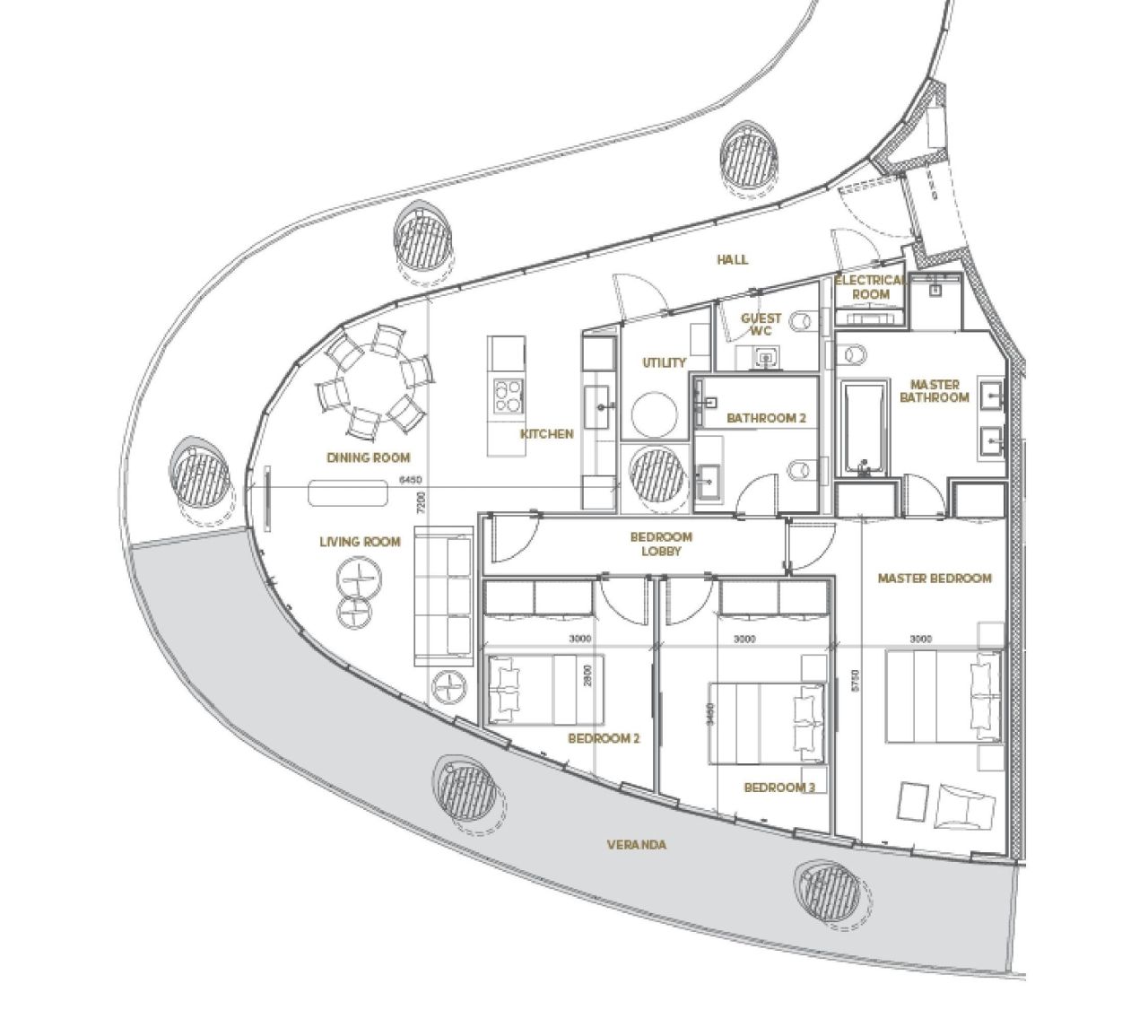 Apartamento en Famagusta, Chipre, 123 m² - imagen 2