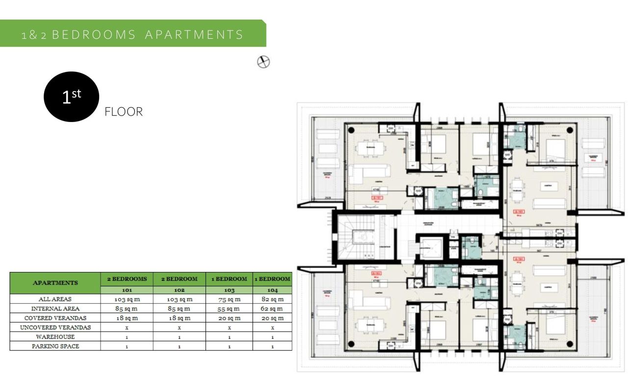 Apartamento en Nicosia, Chipre, 55 m² - imagen 3