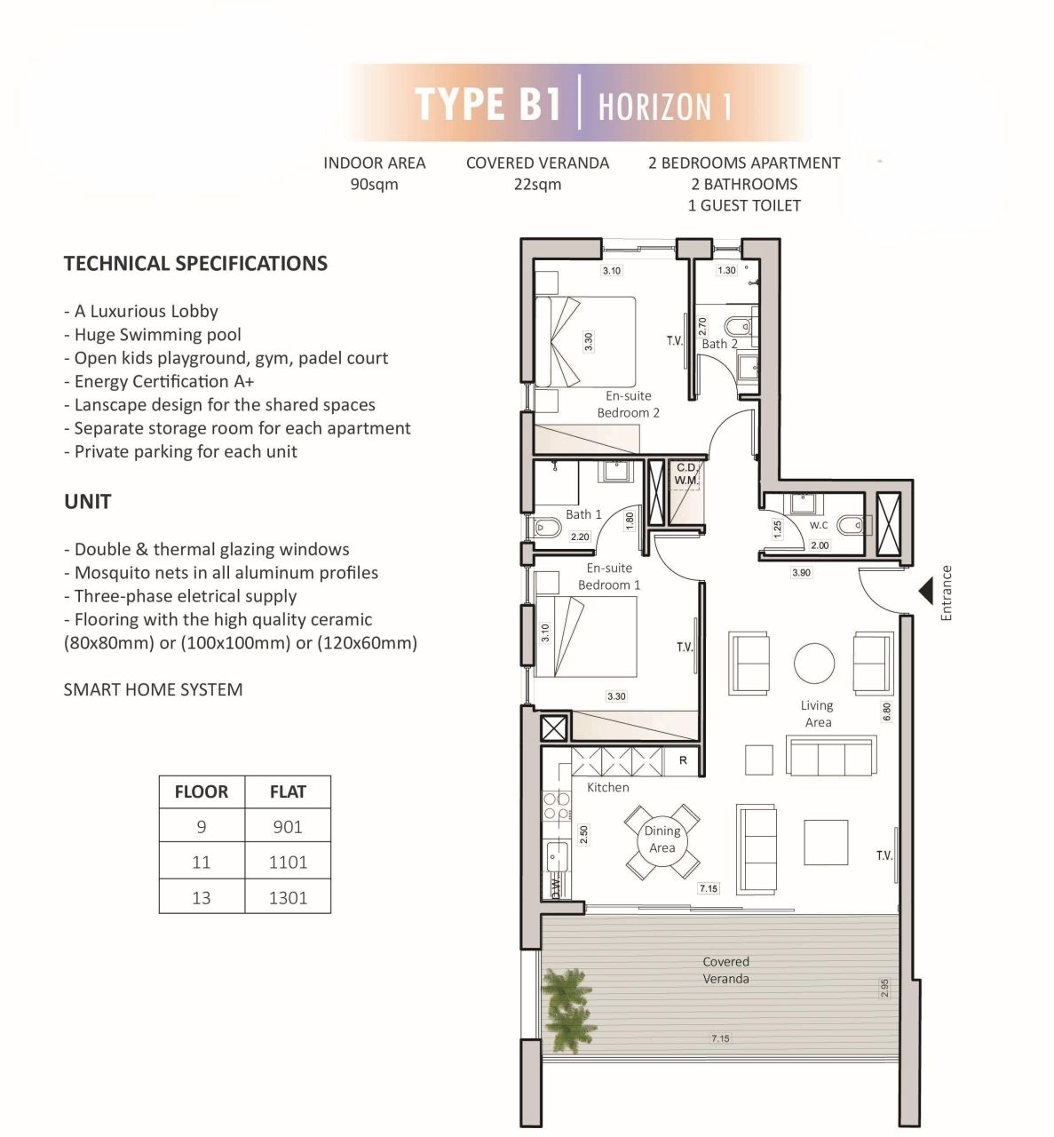 Apartment in Larnaka, Zypern, 90 m² - Foto 7