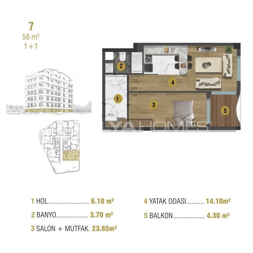Apartamento en Antalya, Turquia, 58 m² - imagen 19