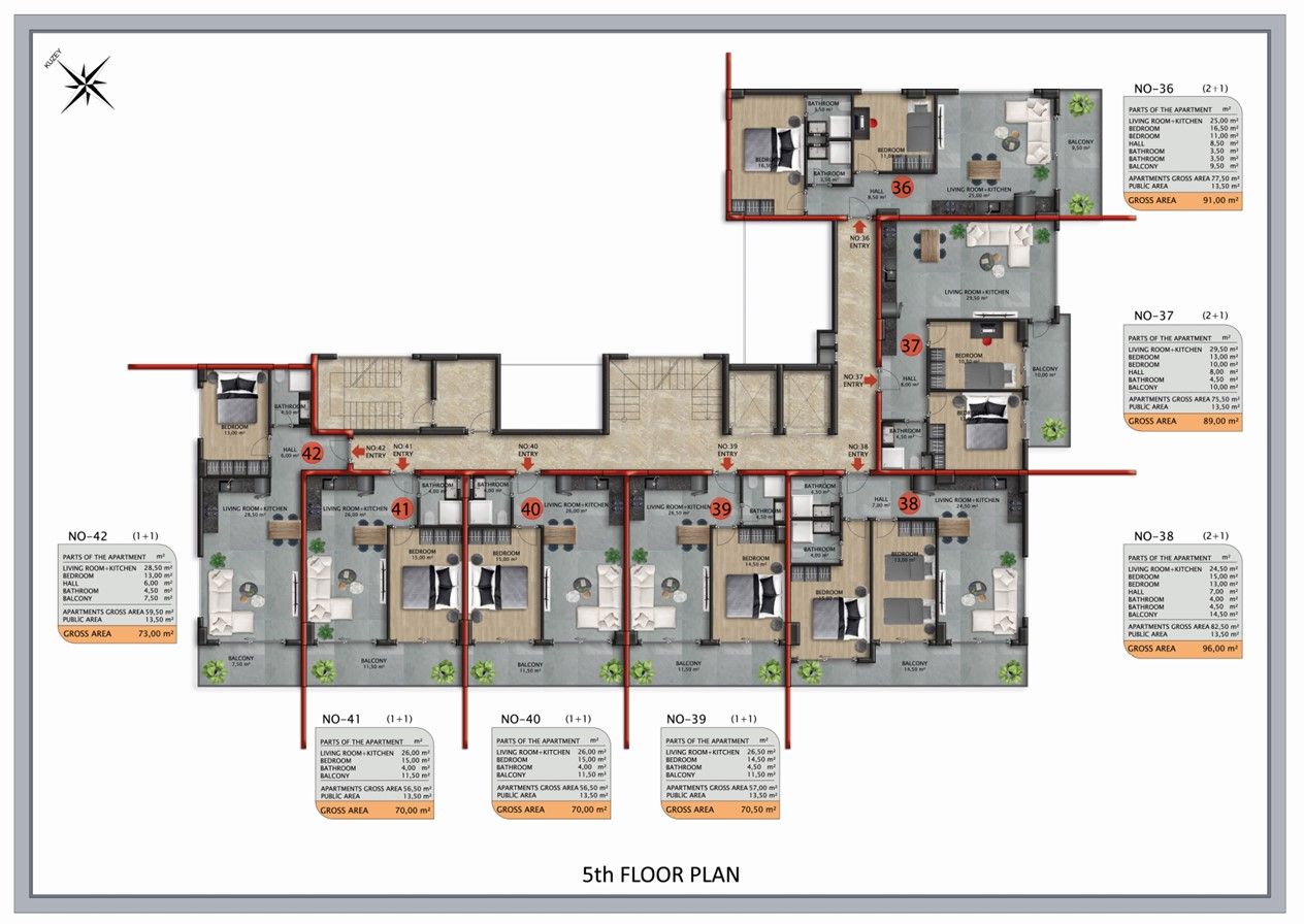 Appartement à Avsallar, Turquie, 58 m² - image 6