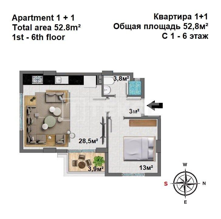 Ático en Alanya, Turquia, 110 m² - imagen 19