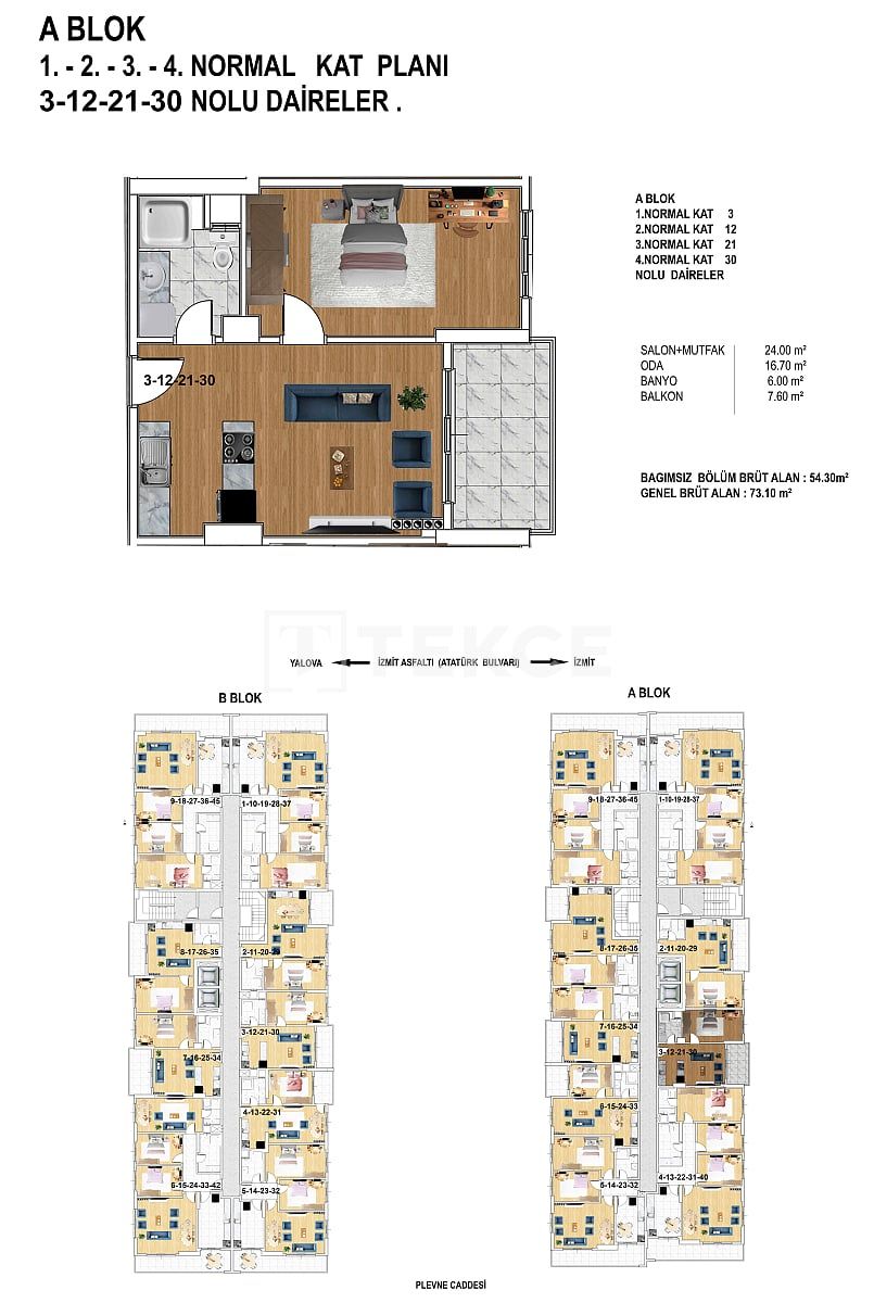 Appartamenti a Yalova, Turchia, 69 m² - foto 18