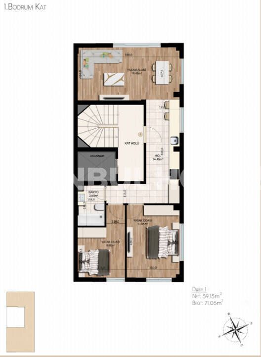 Apartment in Istanbul, Turkey, 35 m² - picture 1