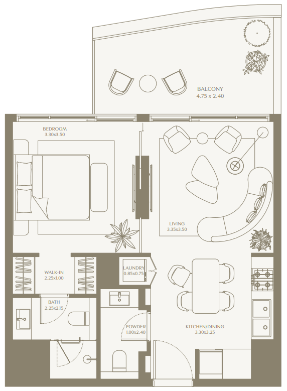 Piso en Umm al-Quwain, EAU, 61 m² - imagen 15