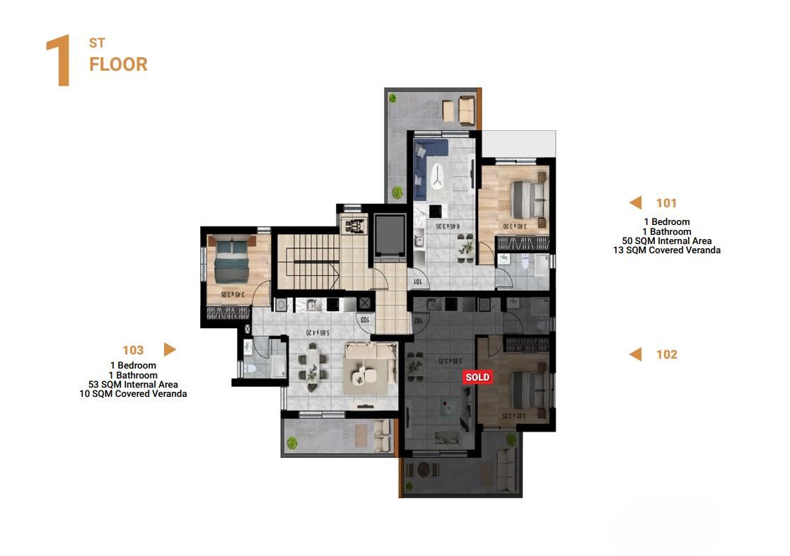 Apartment in Limassol, Cyprus, 50 m² - picture 5