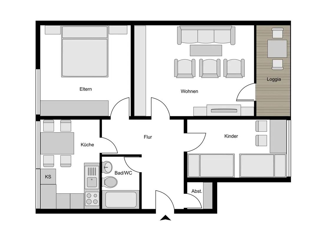 Apartment in Herne, Deutschland, 73 m² - Foto 2