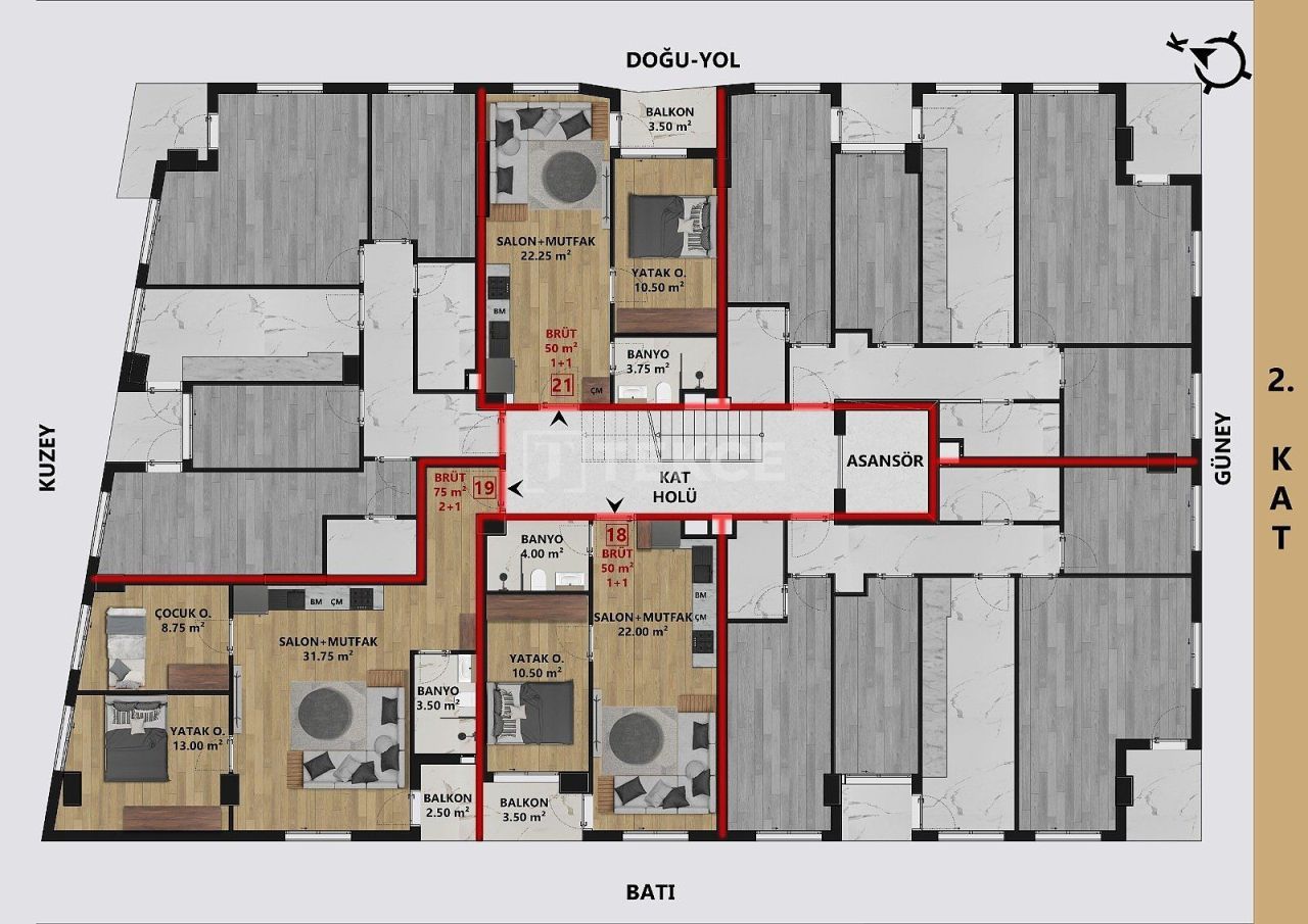 Appartamenti a Antalya, Turchia, 45 m² - foto 15