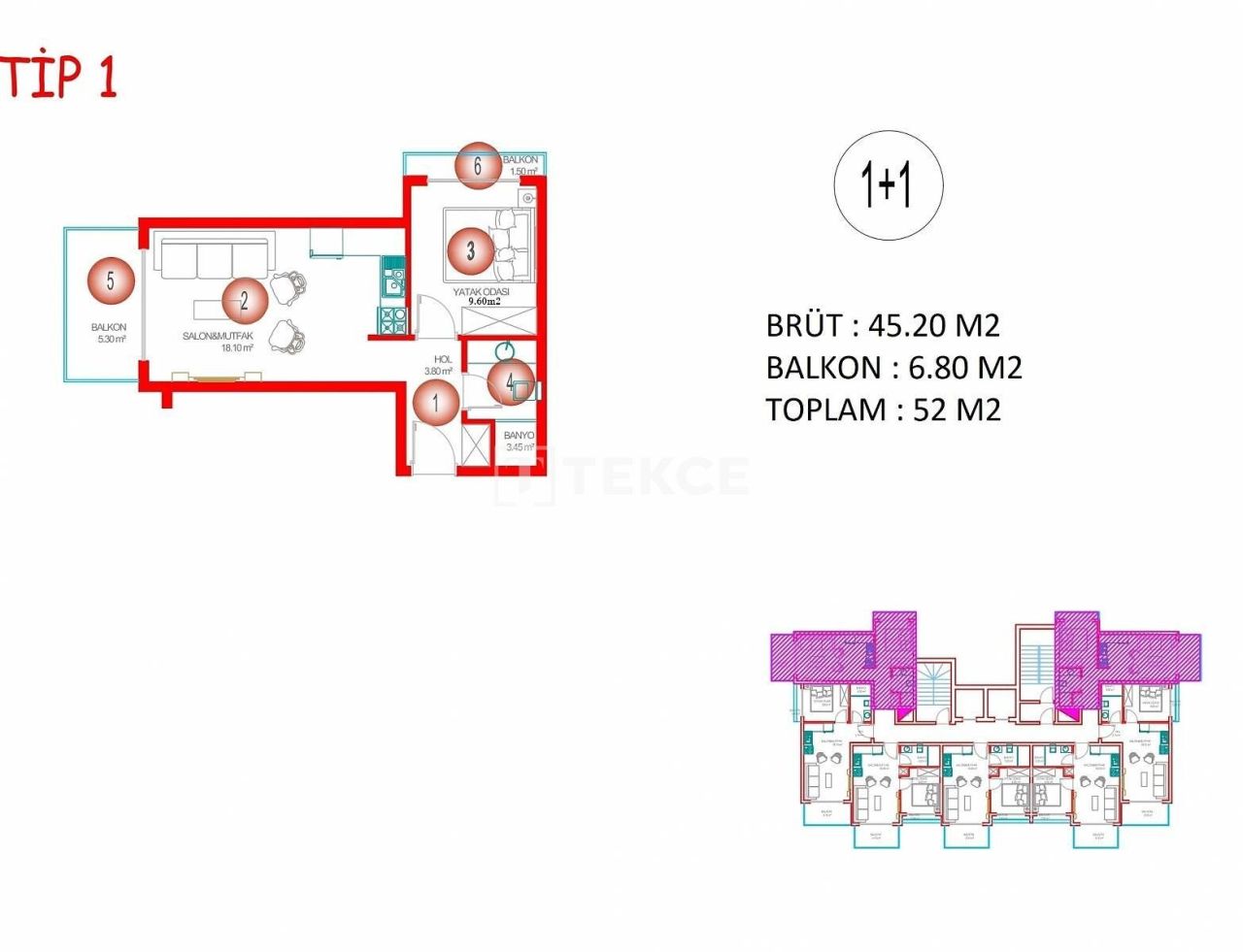 Penthouse à Alanya, Turquie, 120 m² - image 13