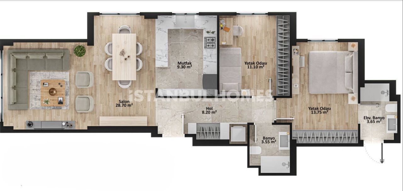 Apartment in Istanbul, Türkei, 110 m² - Foto 1